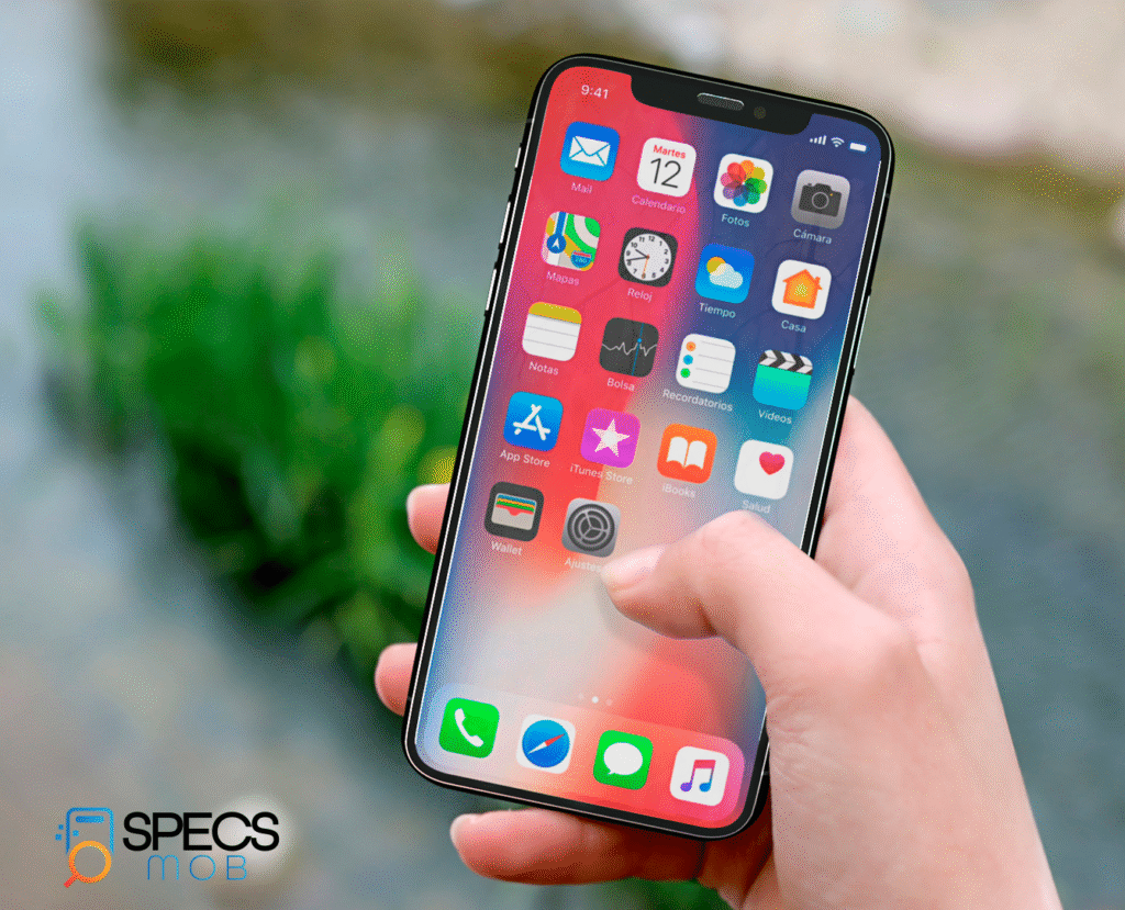 Screen showing iphone x display